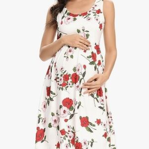 Ecavus Womens Maternity Tank Dress 
